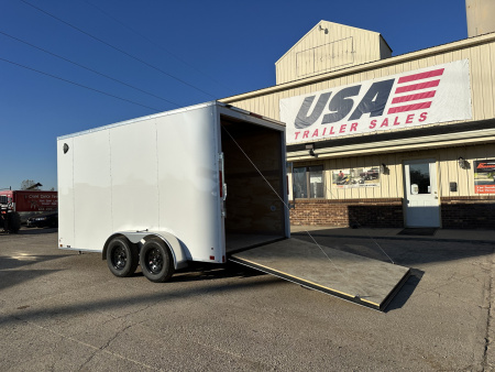 New BLACK FRIDAY DEAL ON SALE NOW - 2026 Cross Trailers 7X14 V-Nose w/Ramp Door & 7ft Interior Height Cargo / Enclosed Trailer