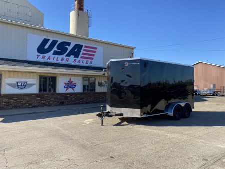 New YEAR END SALE !!! 2026 Cross Trailers 7X16 V-Nose w/Ramp Door & 7ft Interior Height Cargo / Enclosed Trailer