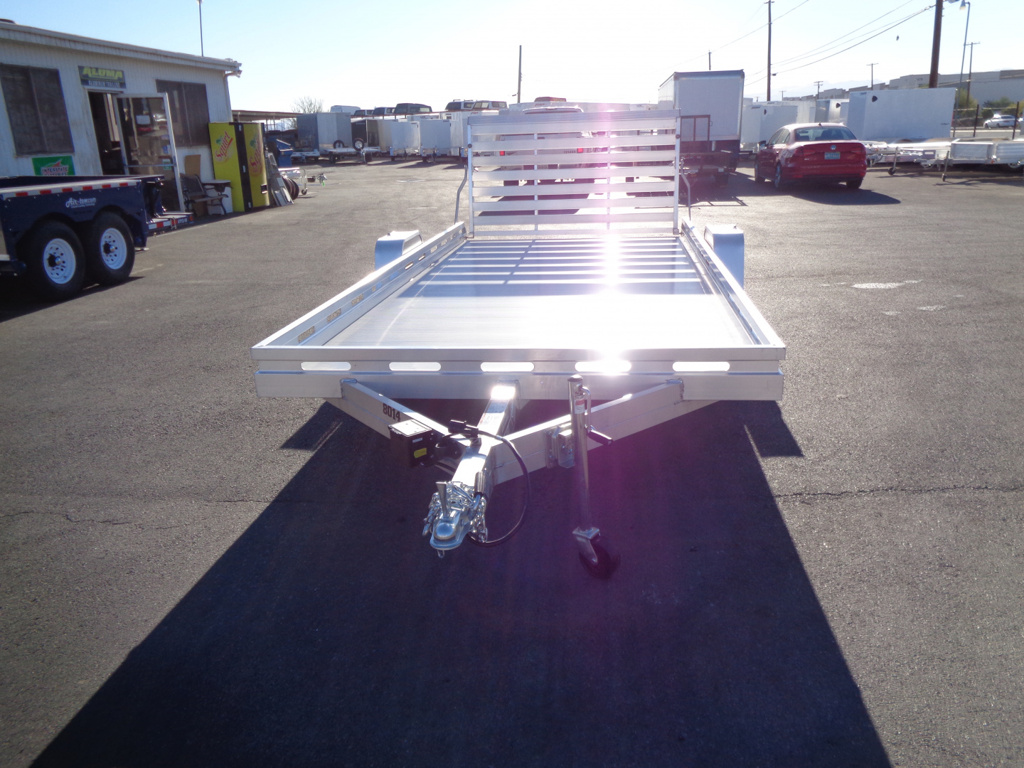 New 2026 Aluma * 8014-TG * 14Ft Single Axle ATV Trailer w/ Tailgate