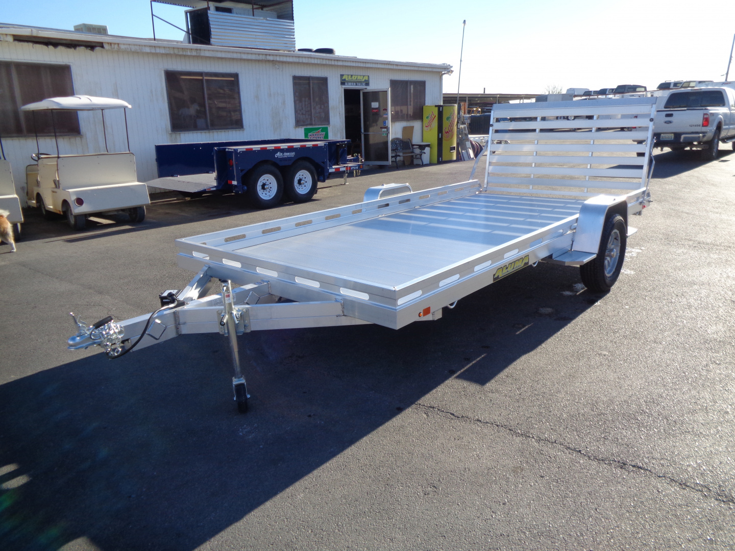 New 2026 Aluma * 8014-TG * 14Ft Single Axle ATV Trailer w/ Tailgate