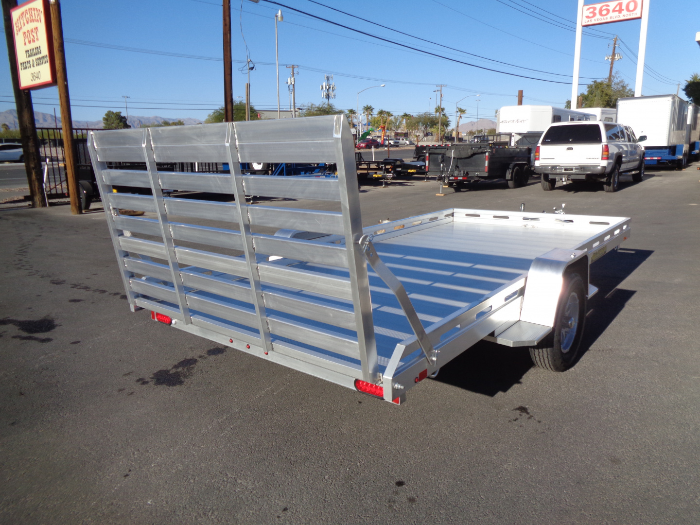 New 2026 Aluma * 8014-TG * 14Ft Single Axle ATV Trailer w/ Tailgate