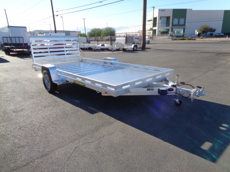 New 2026 Aluma * 8014-TG * 14Ft Single Axle ATV Trailer w/ Tailgate