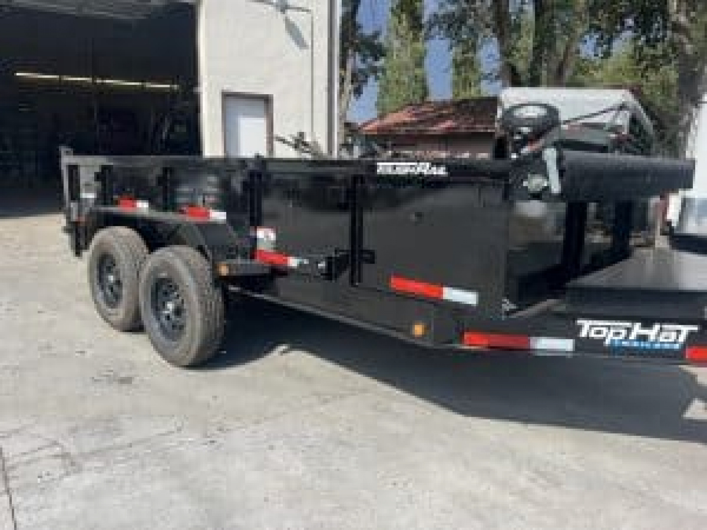 New 2026 Top Hat Trailers 7X14 Dump Trailer 14K Low profile tarp, ramps