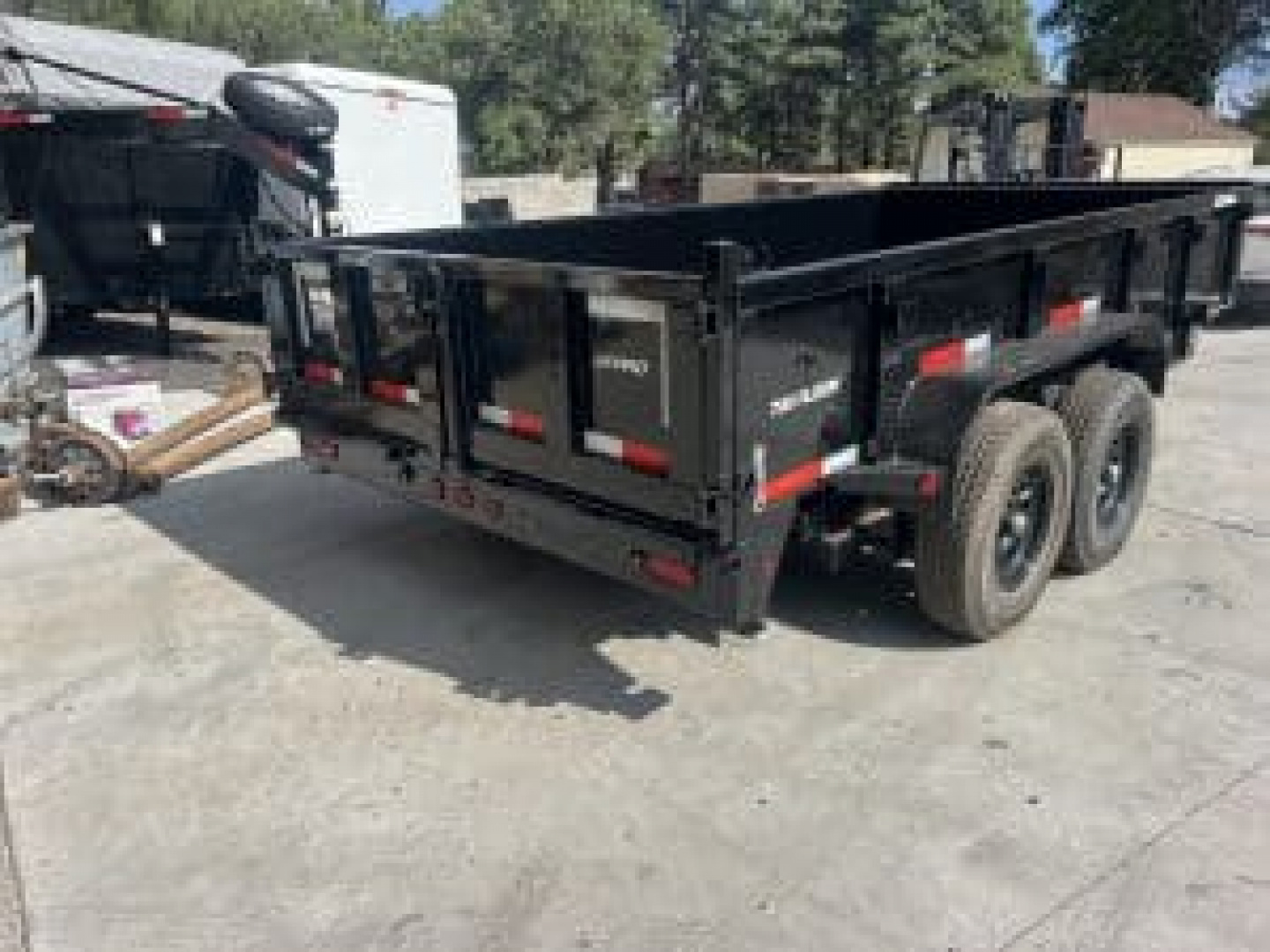 New 2026 Top Hat Trailers 7X14 Dump Trailer 14K Low profile tarp, ramps