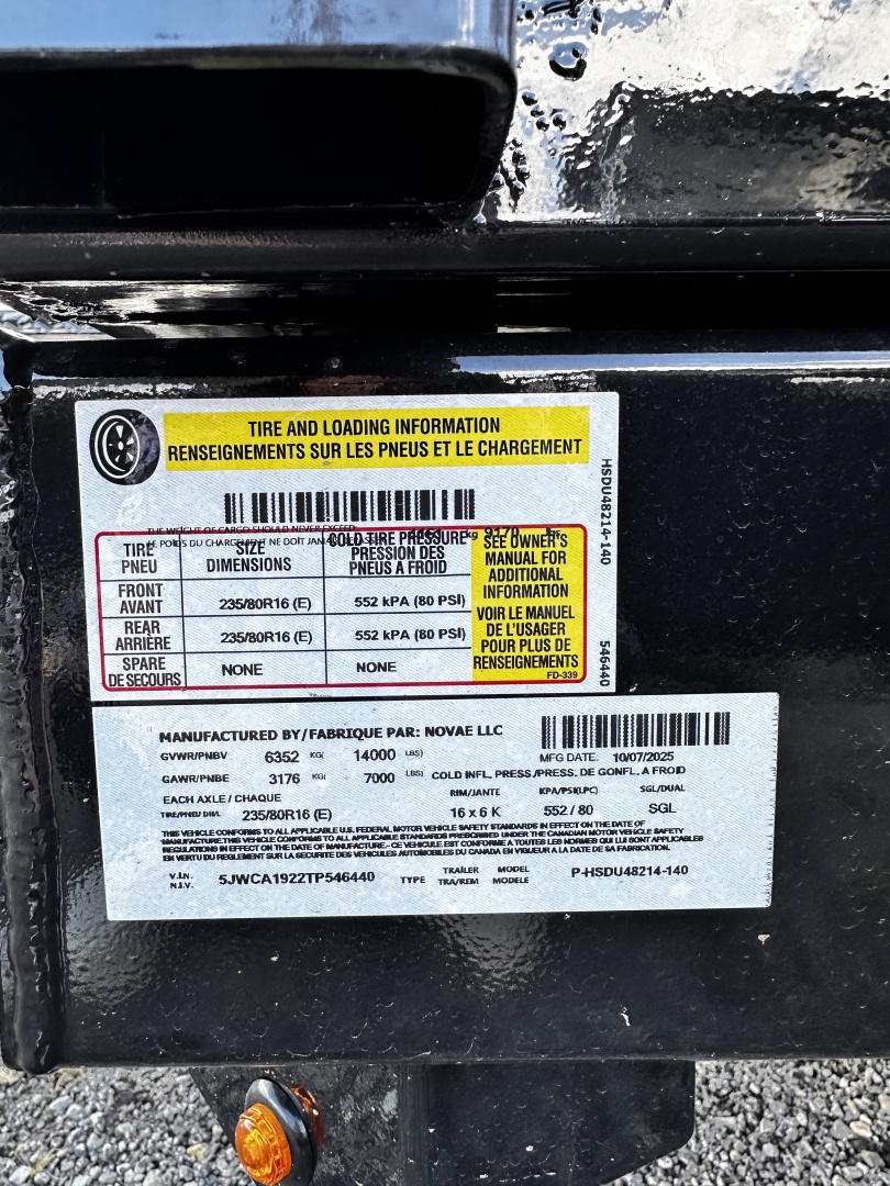 New 2026 CAM SUPERLINE 6'10" x 14 HD Lo Pro High Side Equip Dump Trailer