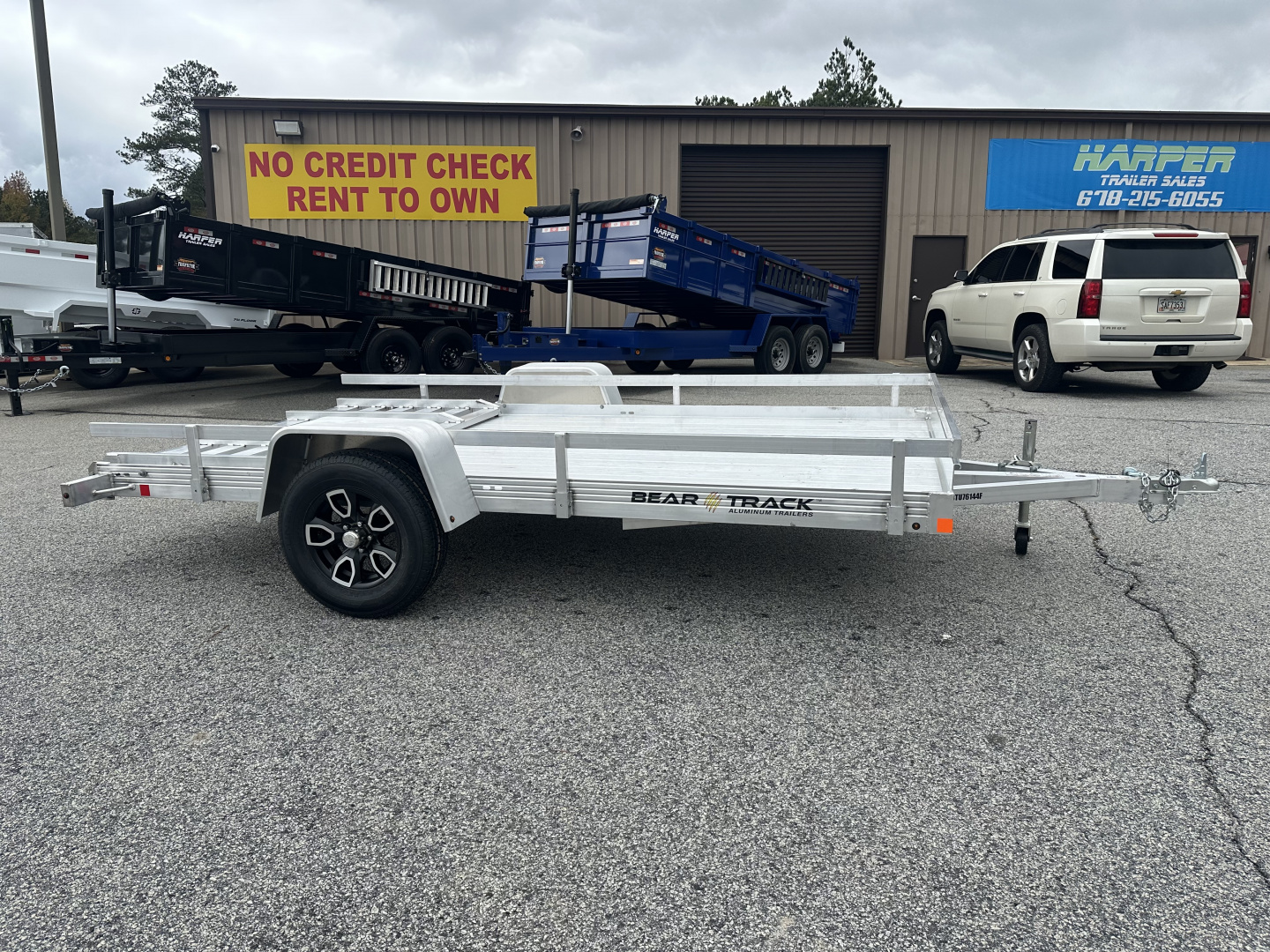 New 2026 BEAR TRACK ALUMINUM 76"X144" SINGLE AXLE UTILITY TRAILER WITH SIDE RAILS