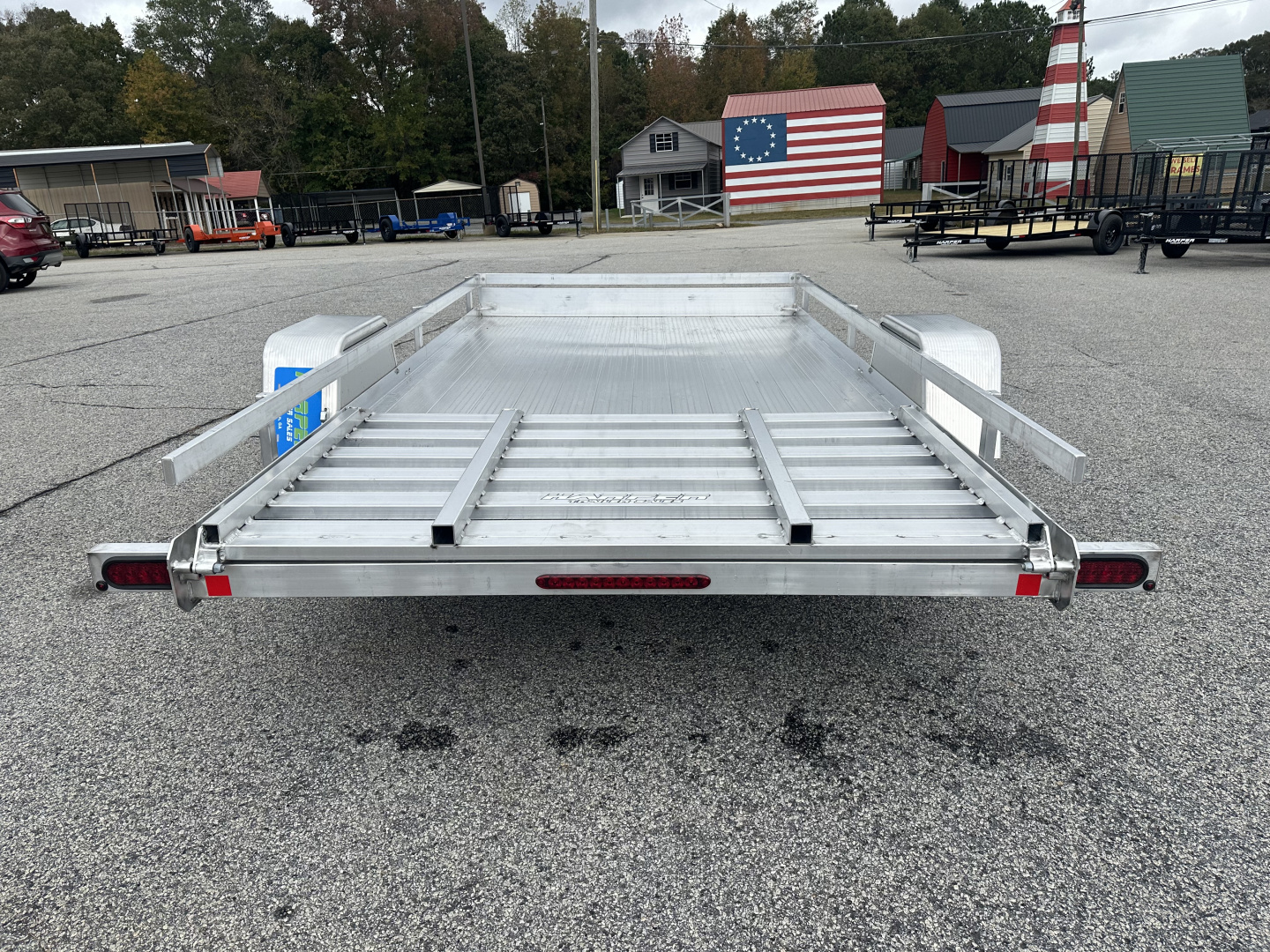 New 2026 BEAR TRACK ALUMINUM 76"X144" SINGLE AXLE UTILITY TRAILER WITH SIDE RAILS