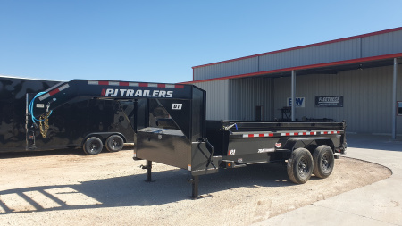 New 2026 PJ 83"x14' GN Tandem Axle Low Pro Telescopic Dump w/ 24" Sides – DT