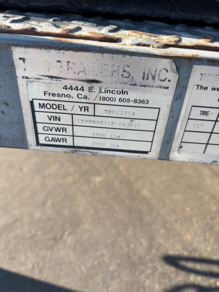 Used 2014 TRU 5'x8'x6' Enclosed USED