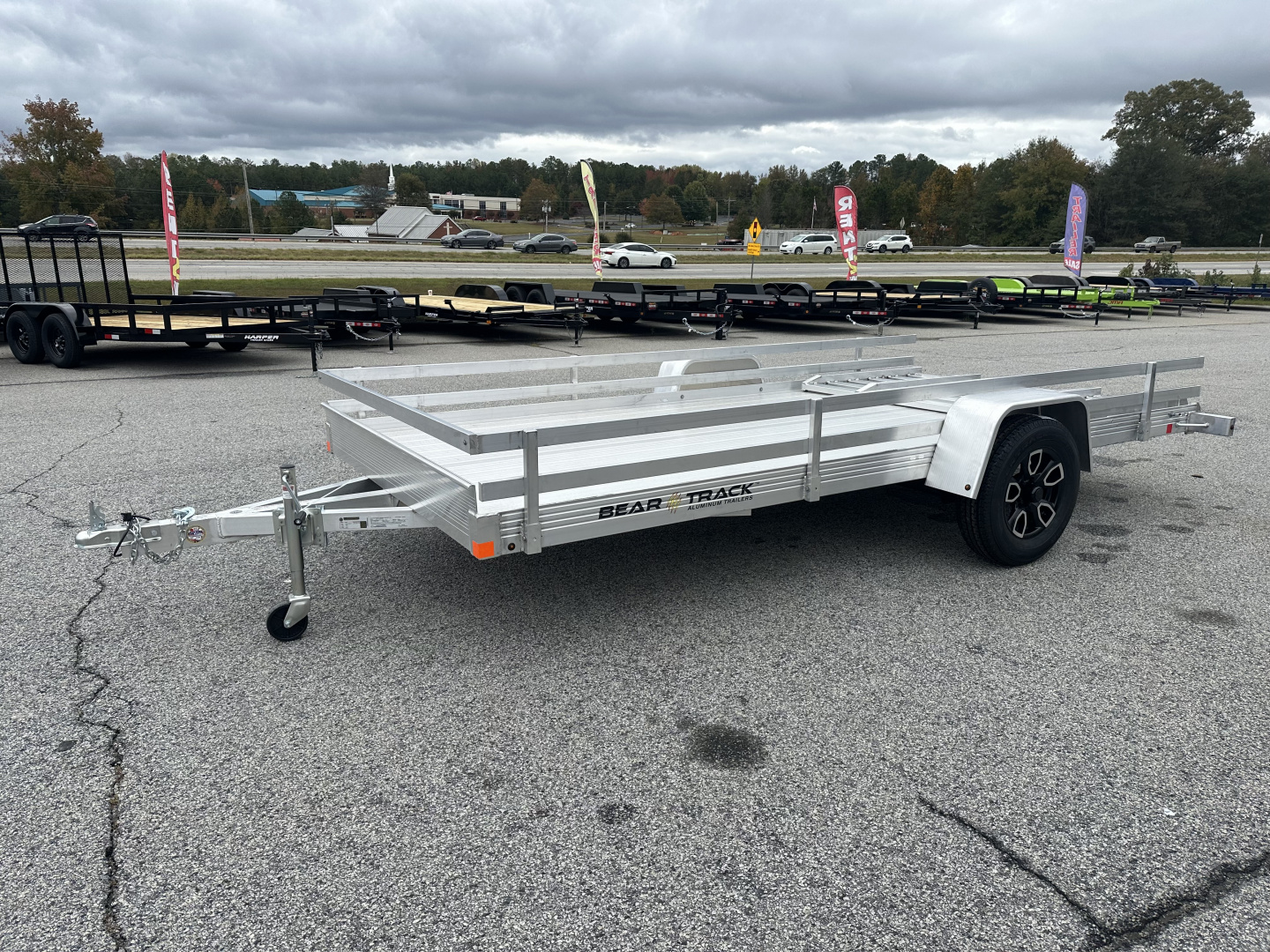 New 2026 BEAR TRACK ALUMINUM 80"X168" HD SINGLE AXLE UTILITY TRAILER WITH SIDE RAILS