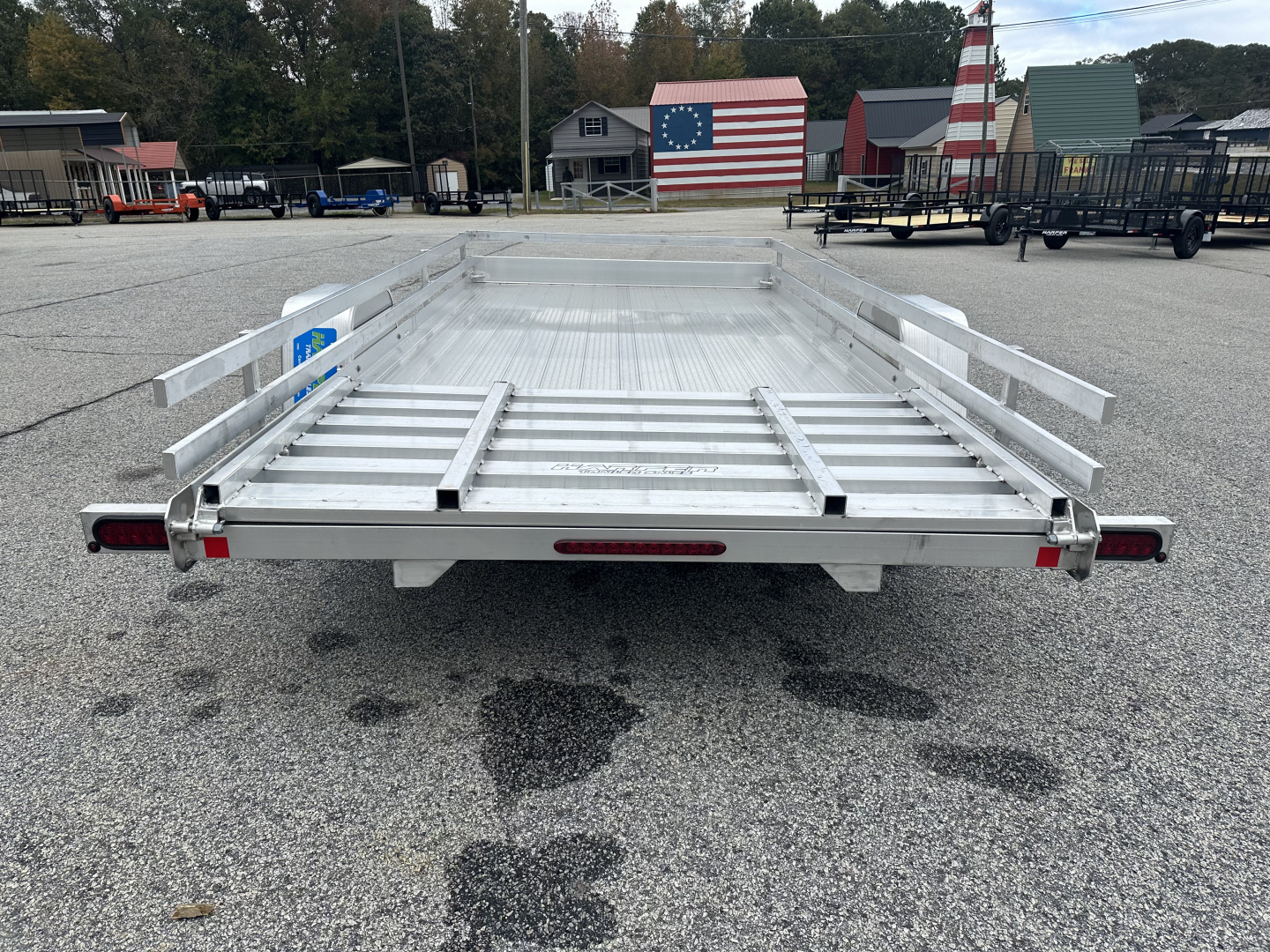 New 2026 BEAR TRACK ALUMINUM 80"X168" HD SINGLE AXLE UTILITY TRAILER WITH SIDE RAILS