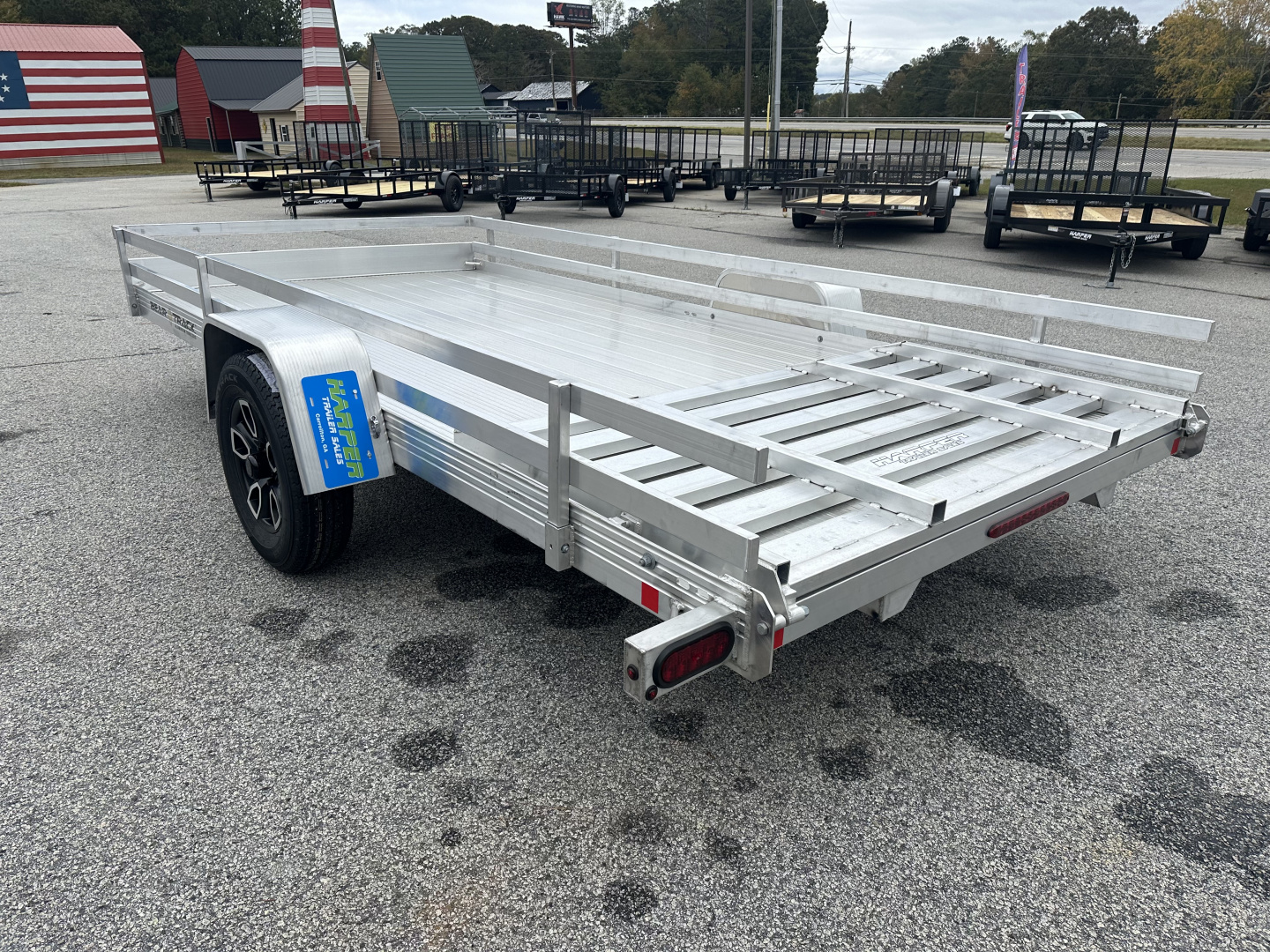 New 2026 BEAR TRACK ALUMINUM 80"X168" HD SINGLE AXLE UTILITY TRAILER WITH SIDE RAILS