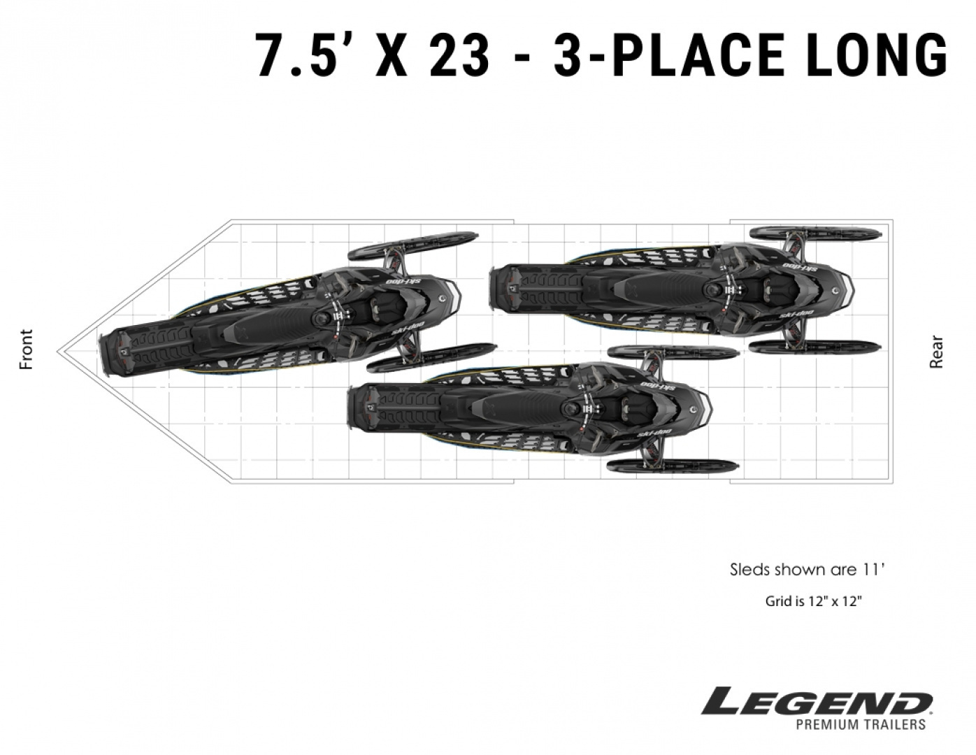 New 2026 Legend Trailers 7.5X23ETA35 Snowmobile Trailer