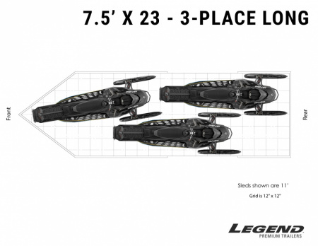 New 2026 Legend Trailers 7.5X23ETA35 Snowmobile Trailer