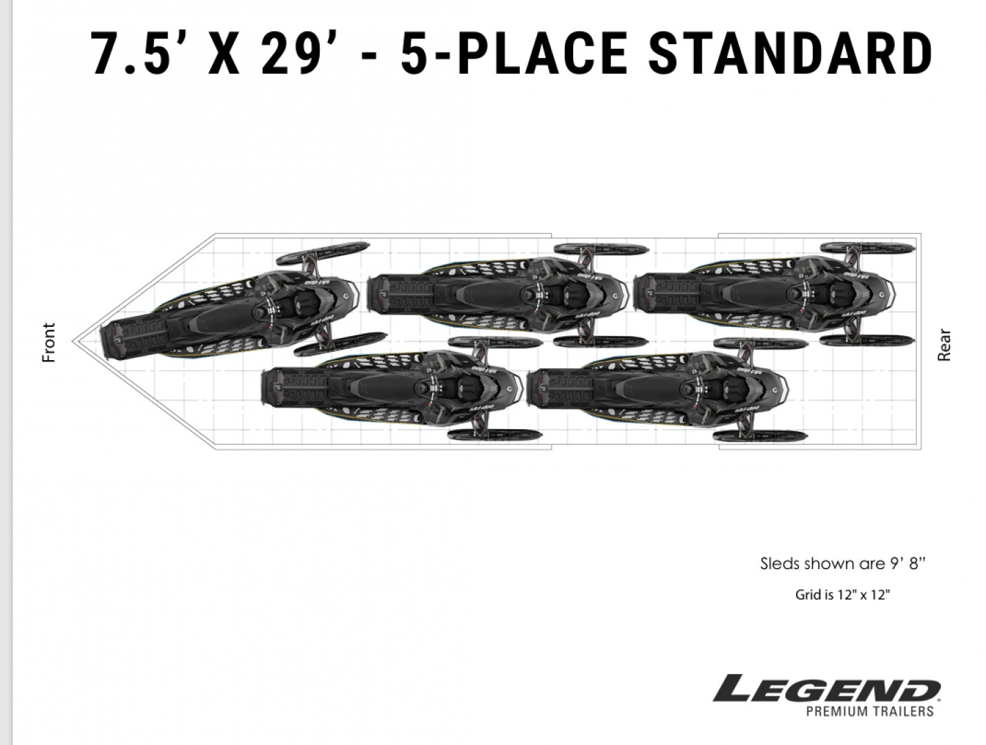 New 2026 Legend Trailers 7.5X29ETA35 Snowmobile Trailer
