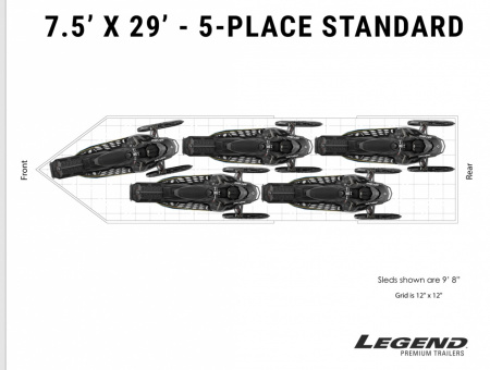 New 2026 Legend Trailers 7.5X29ETA35 Snowmobile Trailer