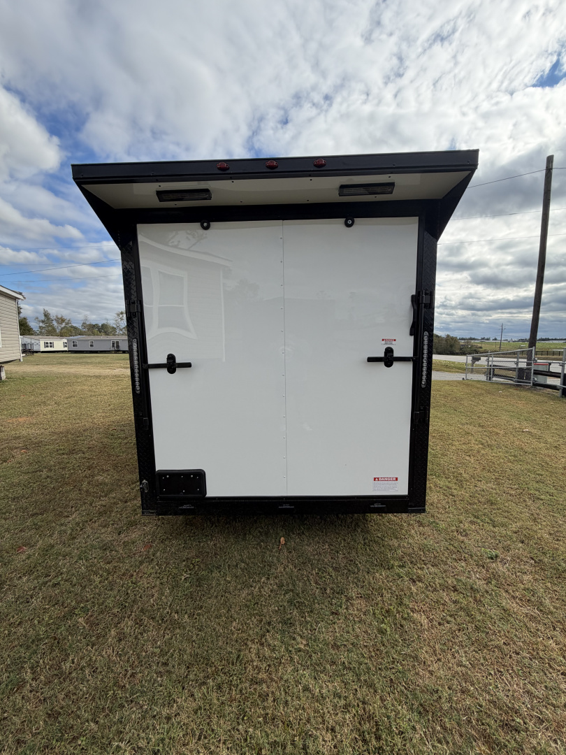 New 2026 South River 7x16TA 7' Tall .080 PolyCor Blackout Package Rear Wing Spoiler Cargo / Enclosed Trailer