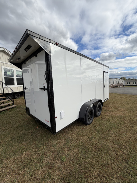 New 2026 South River 7x16TA 7' Tall .080 PolyCor Blackout Package Rear Wing Spoiler Cargo / Enclosed Trailer