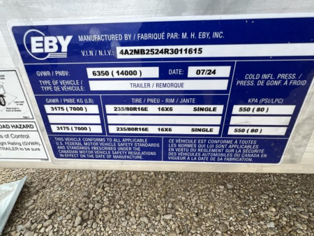 New 2024 EBY LP14K Flatbed Trailer