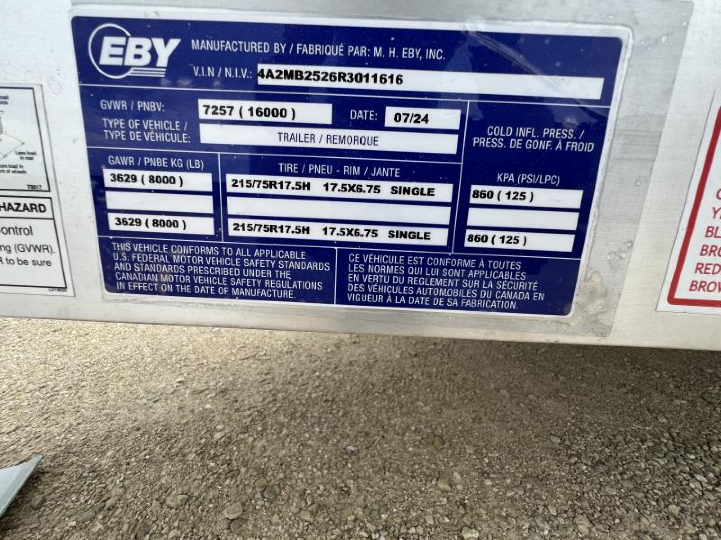 New 2024 EBY LP16K Flatbed Trailer