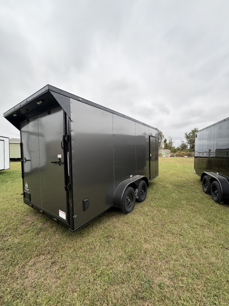 New 2026 Cargo United 7x16TA 7' .080 PolyCor Blackout Package Rear Wing Cargo / Enclosed Trailer