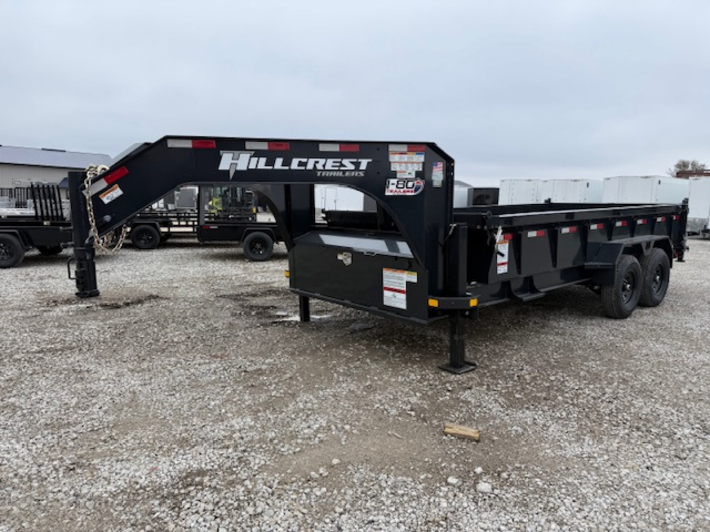 New 2026 Hillcrest 7'x16' 15.9k Gooseneck Dump Trailer