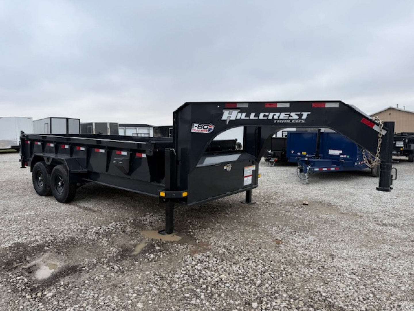 New 2026 Hillcrest 7'x16' 15.9k Gooseneck Dump Trailer