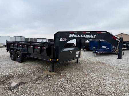 New 2026 Hillcrest 7'x16' 15.9k Gooseneck Dump Trailer