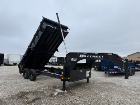 New 2026 Hillcrest 7'x16' 15.9k Gooseneck Dump Trailer