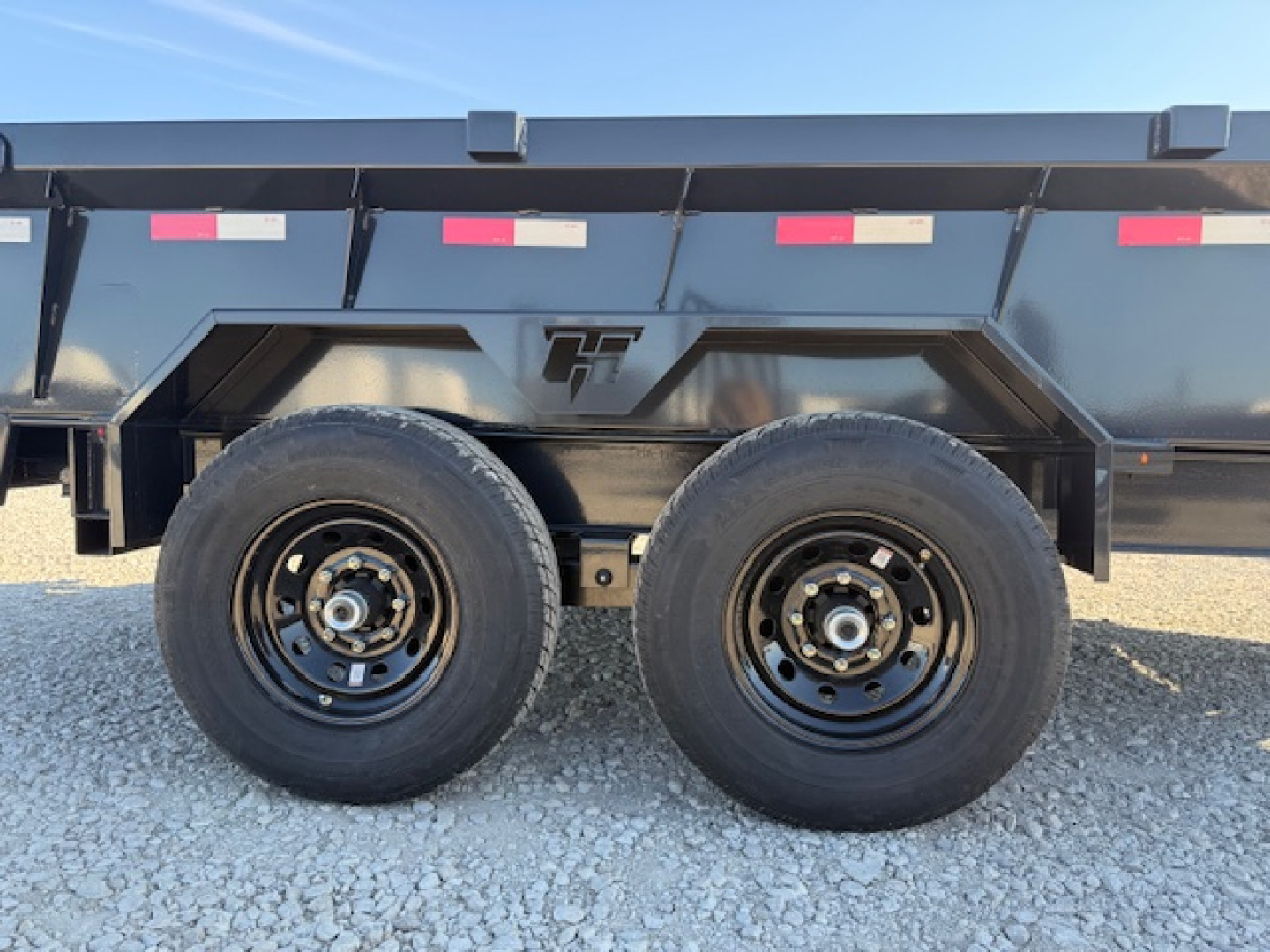 New 2026 Hillcrest Deep Charcoal 7'x14' 15.4k Demco Coupler Dump Trailer