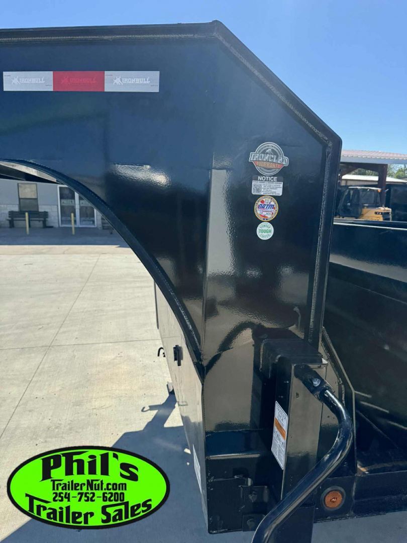 New 2026 Iron Bull 16' GOOSENECK DUMP TRAILER Dump Trailer TELESCOPIC LIFT NEW ALUMINUM RAMPS