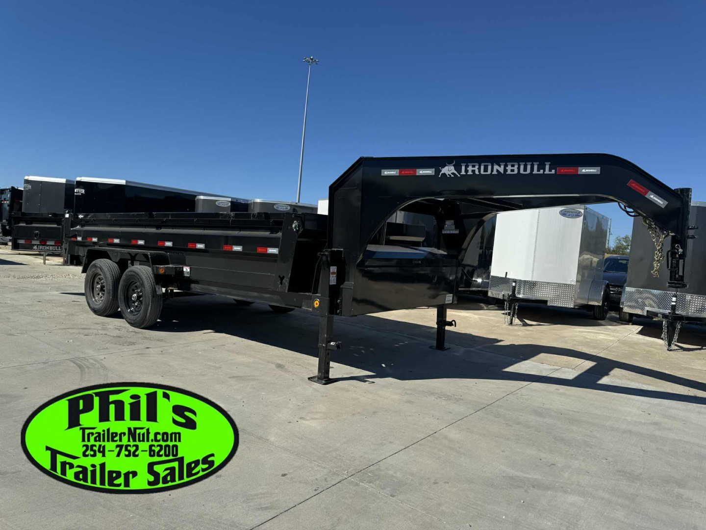 New 2026 Iron Bull 16' GOOSENECK DUMP TRAILER Dump Trailer TELESCOPIC LIFT NEW ALUMINUM RAMPS