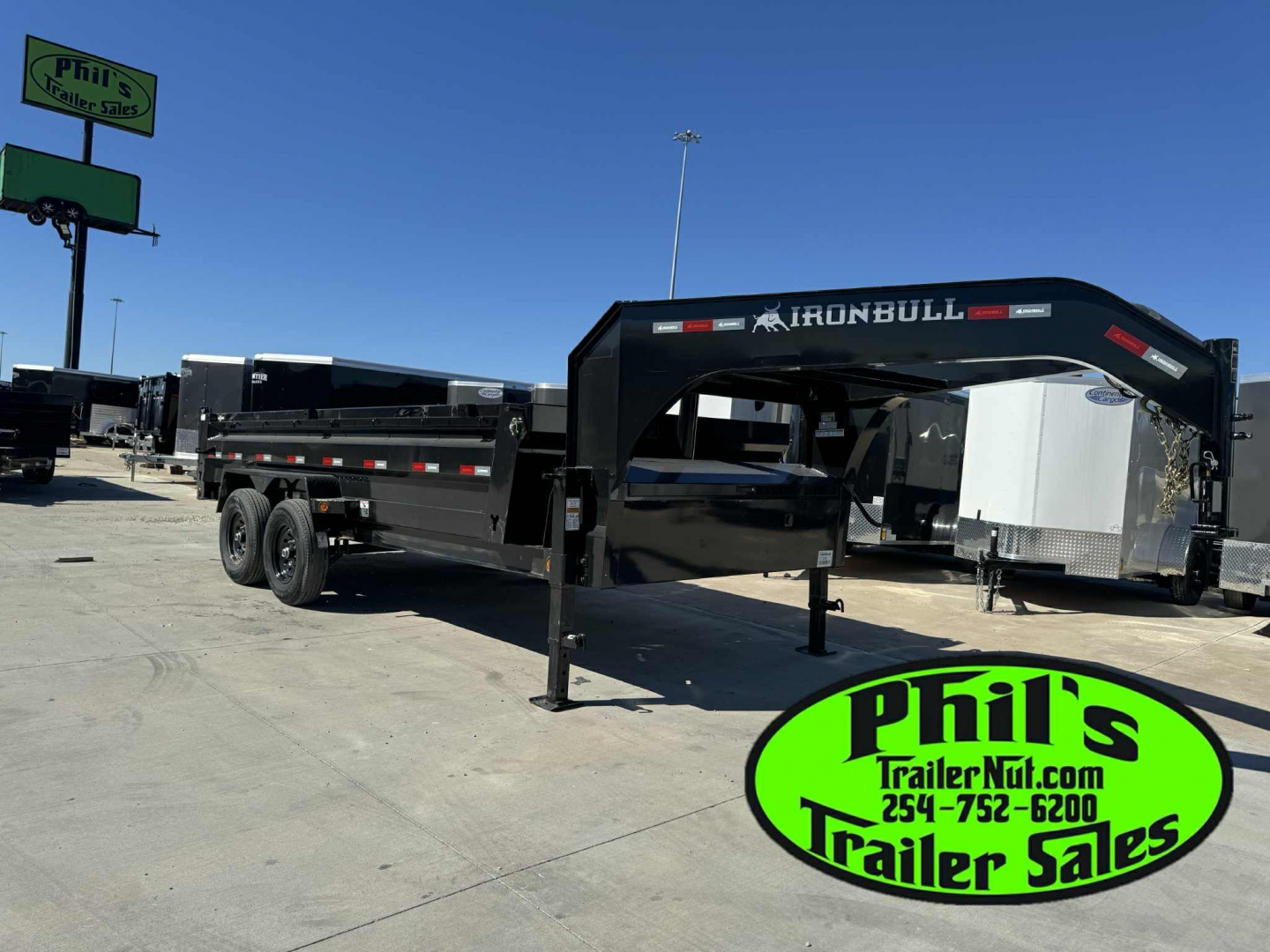 New 2026 Iron Bull 16' GOOSENECK DUMP TRAILER Dump Trailer TELESCOPIC LIFT NEW ALUMINUM RAMPS