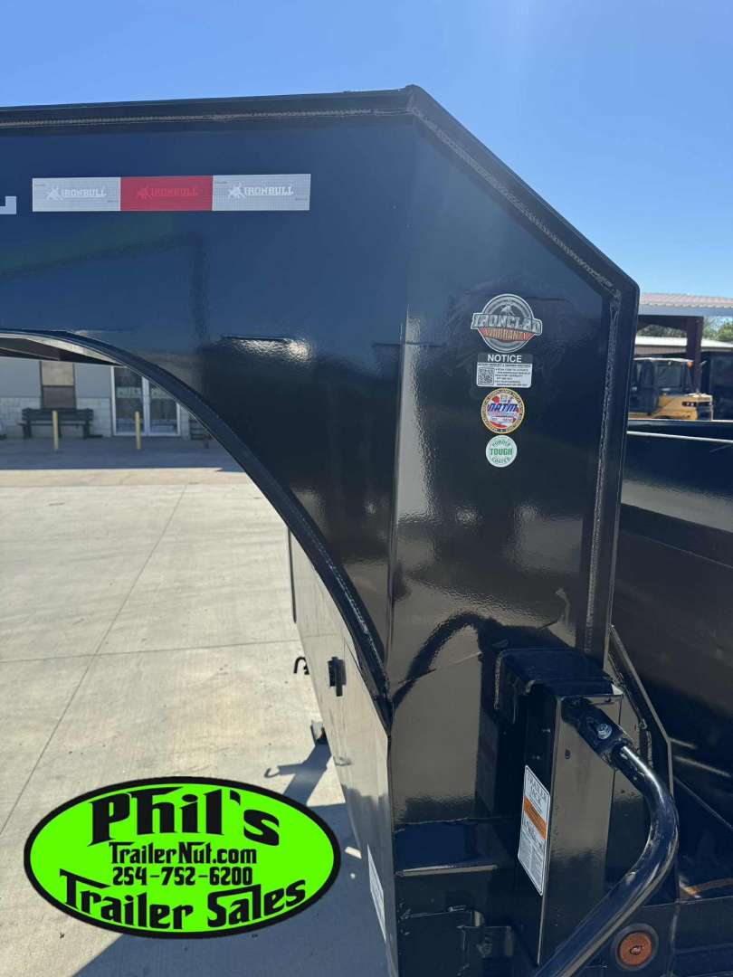 New 2026 Iron Bull 16' GOOSENECK DUMP TRAILER Dump Trailer TELESCOPIC LIFT NEW ALUMINUM RAMPS