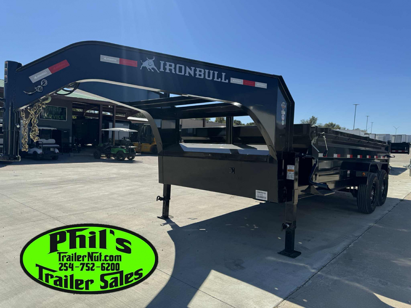 New 2026 Iron Bull 16' GOOSENECK DUMP TRAILER Dump Trailer TELESCOPIC LIFT NEW ALUMINUM RAMPS