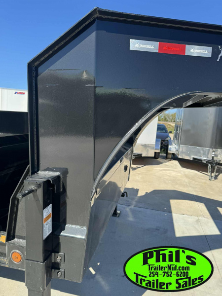 New 2026 Iron Bull 16' GOOSENECK DUMP TRAILER Dump Trailer TELESCOPIC LIFT NEW ALUMINUM RAMPS