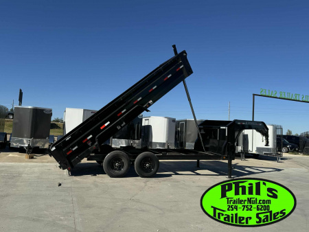 New 2026 Iron Bull 16' GOOSENECK DUMP TRAILER Dump Trailer TELESCOPIC LIFT NEW ALUMINUM RAMPS