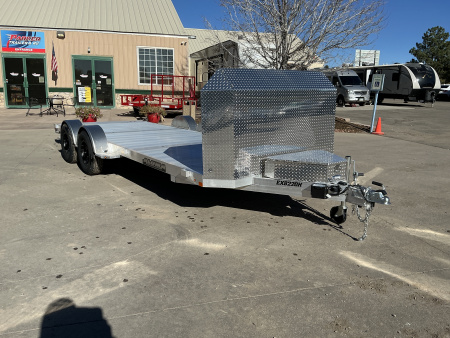 New 2026 Aluma EX8220H-TA-EL-R-RTD Flatbed Trailer