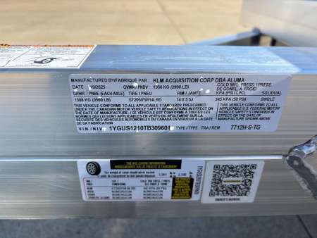 New 2026 Aluma 7712H-S-TG Utility Trailer