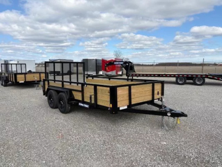New 2025 Sure-Trac 7x14 7K 3-Board Tandem Axle Utility Trailer