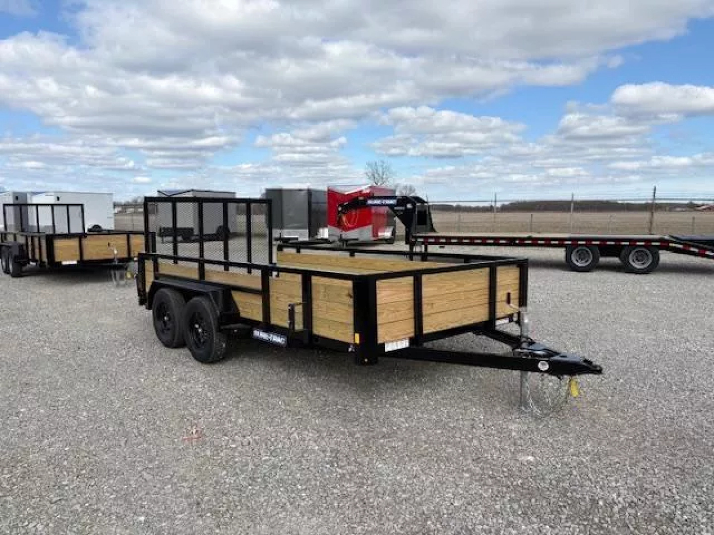 New 2025 Sure-Trac 7x14 7K 3-Board Tandem Axle Utility Trailer