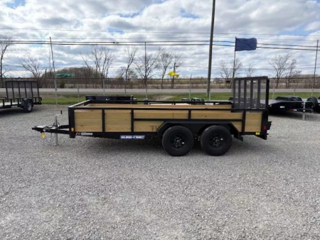 New 2025 Sure-Trac 7x14 7K 3-Board Tandem Axle Utility Trailer