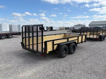 New 2025 Sure-Trac 7x14 7K 3-Board Tandem Axle Utility Trailer