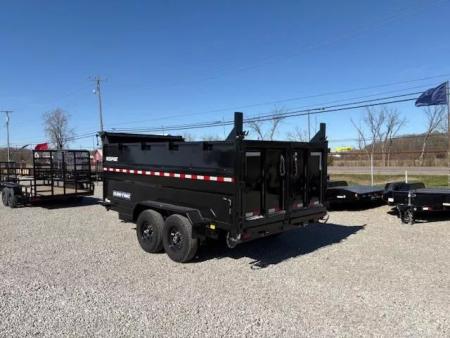New 2026 Sure-Trac 82"x14 HD Low Profile Dump Trailer w/ 4 Ft. Sides 14K Telescopic Dump Trailer