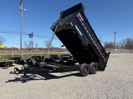 New 2026 Sure-Trac 82"x14 HD Low Profile Dump Trailer w/ 4 Ft. Sides 14K Telescopic Dump Trailer