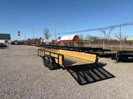 New 2025 Sure-Trac 7x16 7K 3-Board Utility Trailer
