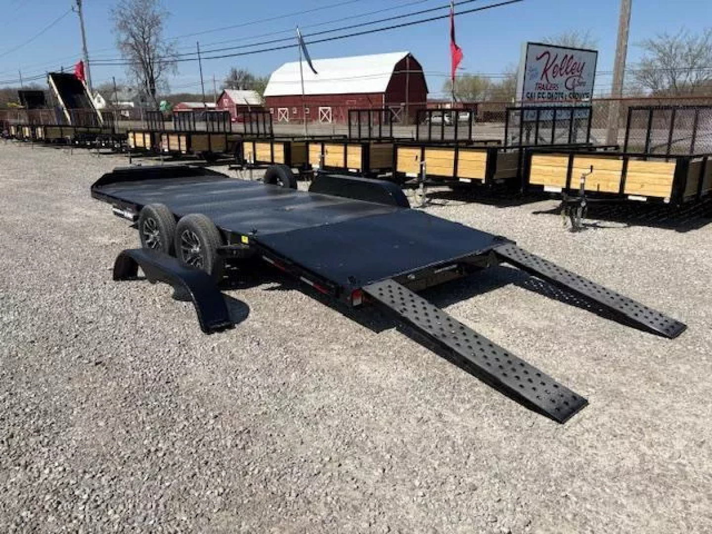 New 2026 Sure-Trac 7x18 7K Steel Deck Car Hauler Car Hauler