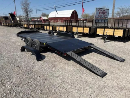 New 2026 Sure-Trac 7x18 7K Steel Deck Car Hauler Car Hauler