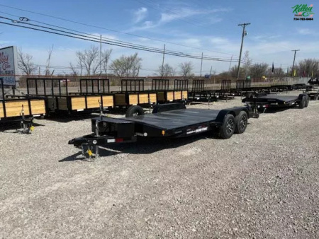 New 2026 Sure-Trac 7x18 7K Steel Deck Car Hauler
