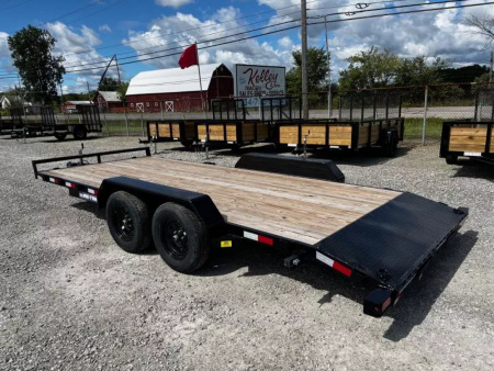 New 2025 Sure-Trac 7 x 18 (16+2) C-Channel Car Hauler Trailer 7K